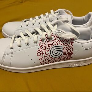 Adidas Stan Smith FX5500 Cloud White Red Men's Leather Sneakers